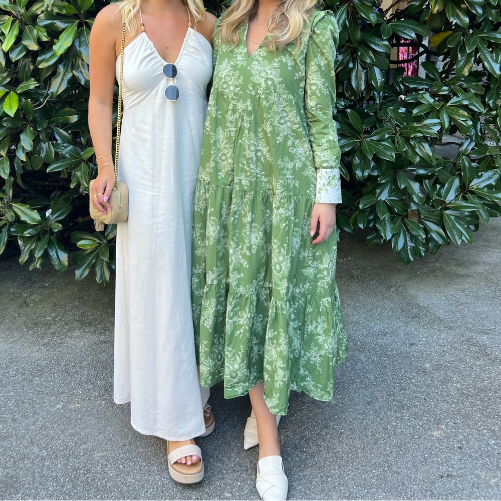 Tuckernuck Green Floral Tiered Maxi Dress - Picture 2 of 5